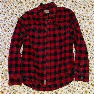 Jachs Red and Black Heavyweight Plaid Men's Flannel